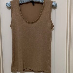 NEW Talbots Shimmering Golden Tan Tank Top;Size Small